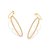 Brinco Rommanel Ear Cuff Oval Com Piercing De Pressão, Cravejado Por 100 Zircônias De 1,0 Mm Me 3,1 Cm X 0,80 Cm - Imagem 1