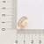 Brinco Rommanel Piercing De Pressão Cravejado Por 12 Zircônias Baguetes De 2X4 Mm Med 1,6 Cm De Diâmetro - Imagem 2