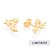 Brinco Rommanel Composto Por 4 Estrelas E 2 Luas (Par) Med 1,1 Cm X 1,0 Cm - Imagem 2