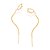 Brinco Rommanel Ear Cuff Com Piercing De Pressão Composto Por Corrente De Elos Cadeado Laminado Fio 0,35 Mm Med 7,0 Cm X - Imagem 1