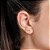 Brinco Rommanel Ear Cuff Com Piercing De Pressão Composto Por Corrente De Elos Cadeado Laminado Fio 0,35 Mm Med 7,0 Cm X - Imagem 3