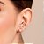 Brinco Rommanel Ear Cuff Formato Abstrato, Cravejado Por 80 Zircônias De 1,0 Mm E 2 Pérolas Sintéticas De 6,0 Mm (Par) M - Imagem 4