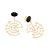 Brinco Rommanel Base Oval Com Pedra De 10X14Mm E Parte Redonda Vazada Pendurada,Med, 5,50 Cm X 3,90 Cm(Joia Licenciada C - Imagem 1
