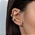 Brinco Ear Wrap Cravejado Por 4 Zircônias De 4X6 Mm, 2 Zrcônias De 4,0 Mm E 3 Zircônias De 2,0 Mm,Med 5,7 Cm X 3,5 Cm - Imagem 3