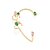 Brinco Ear Wrap Cravejado Por 4 Zircônias De 4X6 Mm, 2 Zrcônias De 4,0 Mm E 3 Zircônias De 2,0 Mm,Med 5,7 Cm X 3,5 Cm - Imagem 1