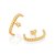 Brinco Rommanel Ear Hook Formato Retangular Torcido E Achatado,Med 2,1 Cm X 0,40 Cm (Joia Licenciada Coleção Giovanna An - Imagem 1