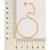 Brinco Rommanel Meia Argola Formato Abstrato Trabalhado Com Riscos,Med 7,0 Cm X 4,1 Cm(Joia Licenciada Coleção Giovanna - Imagem 3