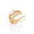 Brinco Rommanel Piercing De Pressão Aro Duplo Cravejado Por 13 Zircônias De 1,25 Mm, Com Flor De Um Lado E 1 Zircônia Go - Imagem 2