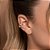 Brinco Rommanel Piercing De Pressão Aro Duplo Cravejado Por 13 Zircônias De 1,25 Mm, Com Flor De Um Lado E 1 Zircônia Go - Imagem 4