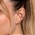 Brinco Rommanel Piercing De Pressão Cravejado Por 1 Zircônia De 2,0 Mm , Composto Por Corrente De Elo Groumet Lixado Fio - Imagem 3