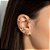 Brinco Ear Wrap Composto Por 4 Borboletas Cravejadas Por 120 Zircônias De 0,80 Mm,Med 6,0 Cm X 3,5 Cm - Imagem 3