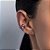 Brinco Rommanel Piercing De Pressão Formato Borboleta Cravejadoa Por 2 Zircônias Gotas De 4X6 Mm E 2 Zircônias Gotas De - Imagem 3