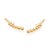 Brinco Rommanel Ear Cuff Composto Por 12 Meia Bolas, Cravejado Por 2 Zircônias De 2Mm, 2 Zircônias De 1,75Mm, 2 Zircônia - Imagem 1
