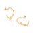 Brinco Meia Argola Formato Coração Escrito Love,Med 3,0 Cm X 2,6 Cm - Imagem 1