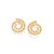 Brinco Formato Espiral Cravejado Por 54 Zircônias De 1,0 Mm (Par)Med 1,3 Cm X 1,2 Cm - Imagem 1