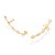 Brinco Ear Cuff Com Piercing De Pressão Formado Por Peças Ovais,Med 4,8 Cm - Imagem 2
