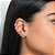 Brinco Ear Cuff Com Piercing De Pressão Formado Por Peças Ovais,Med 4,8 Cm - Imagem 4