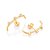 Brinco Ear Hook Cravejado Por 6 Zircônias De 2,0 Mm (Par),Med 2,3 Cm 0,30 Cm - Imagem 1