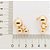Brinco Ear Cuff Formato Meias Esferas De Tamanhos Diferentes, Composto Por 2 Zircônias De 6,0 Mm (Par),Med 2,8 Cm X 1,7 - Imagem 3