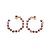 Brinco Meia Argola Cravejado Por 16 Cristais De 6,0 Mm, 6 Cristais Navetes De 5X10 Mm, 4 Cristais Gotas De 6X8 Mm E 4 Cr - Imagem 1