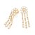 Maxi Brinco Candelabro Flor Cravejado Por 2 Zircônias De 5Mm,10 Zircônias Navetes De 4X8Mm,12 Zircônias De 5X10Mm,18 Zir - Imagem 1