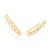 Brinco Ear Cuff Composto Por 6 Símbolos Infinitos Vazados (Par),Med, 2,4 Cm X 0,3 Cm, - Imagem 2