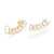 Brinco Ear Cuff Com Piercing De Pressão, Cravejado Por 6 Zircônias Navete De 4X8 Mm E 6 Zircônias Baguete De 3X6 Mm (Par - Imagem 2