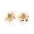 Brinco Formato Lírio Amarelo Cravejado Por 12 Zircônias De 1,75 Mm Com Aplicação De Rhodium, (Par)Med, 1,9 Cm (Joia Lice - Imagem 2