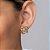 Brinco Formato Lírio Amarelo Cravejado Por 12 Zircônias De 1,75 Mm Com Aplicação De Rhodium, (Par)Med, 1,9 Cm (Joia Lice - Imagem 4
