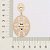 Brinco Formato Folhagem,Med, 6,3 Cm X 3,0 Cm, - Imagem 3