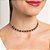 Gargantilha Rommanel Choker Formada Por Corrente Losango Fio 0,60 Mm, Composta Por 15 Cristais Redondos De 6,0 MmMed 37 - Imagem 3