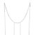 Gargantilha Rommanel Body Chain Formado Por Corrente De Elo Português E Corrente De Elo Cadeado Laminado Fio 0,35 Mm,Med - Imagem 2
