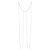 Gargantilha Rommanel Body Chain Formado Por Corrente De Elo Português E Corrente De Elo Cadeado Laminado Fio 0,35 Mm,Med - Imagem 1