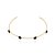 Gargantilha Rommanel Choker Formado Por Aro Fino, Composto Por 4 Pedras Cristais Facetadas De 8,00Mm  Med 11Cm De Diâmet - Imagem 1