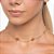 Choker  Formada Por Fio 0,35 Elo Cadeado Intercalado Por Círculos Com Desenho Estilizado Med 37 Cm Ajustável 33 Cm(Joia - Imagem 4