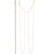 Gargantilha Rommanel Body Chain Formado Por Corrente De Elo Português E Corrente De Elo Cadeado Laminado Fio 0,35 Mm,Med - Imagem 3