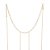 Gargantilha Rommanel Body Chain Formado Por Corrente De Elo Português E Corrente De Elo Cadeado Laminado Fio 0,35 Mm,Med - Imagem 2