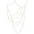 Body Chain Formado Por Corrente Elo Duplo Com Esferas,Med, 45 Cm Com Extensor Ajustável Á 37 Cm, (Joia Licenciada Coleçã - Imagem 1