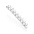 Presilha Rommanel De Cabelo Cravejada Por 16 Zircônias De 3X6 Mm Med 5,4 Cm X 0,90 Cm - Imagem 1
