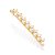 Presilha Rommanel De Cabelo Cravejada Por 16 Zircônias De 3X6 Mm Med 5,4 Cm X 0,90 Cm - Imagem 1