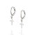 Brinco Rommanel Argola Composta Por Cruz Pendurada Med 2,3 Cm X 1,1 Cm De Diâmetro - Imagem 1