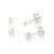 Kit Brinco Composto Por 1 Par Formato Gota Liso E 1 Par Cravejado Por 2  Zircônias Gotas De 3X5 Mm Med  0,4 X 0,3 Cm E 0 - Imagem 2