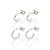 Kit Brinco Rommanel Formado Por 2 Pares De Brinco Rommanels Meia Argolas De Tamanhos Diferentes,Med 1,1 Cm E 0,90 Cm De - Imagem 1