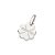 Pingente Rommanel Formato De Trevo Escrito Sorte,Med 1,4 Cm X 0,80 Cm - Imagem 1