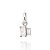 Pingente Rommanel Retangular Cravejado Por 1 Zircônia Baguete De 2X4 Mm E 1 Zircônia Baguete De 3X6 Mm,Med 1,5 Cm X 0,70 - Imagem 1