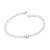 Pulseira Rommanel Formada Por Corrente Oval Composta Por 18 Pérolas Sintéticas De 3,0 Mm Dentro, Com 1 Zircônia De 6,0 M - Imagem 1