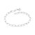 Pulseira Rommanel  Formada Por Corrente De Elos Corações Vazados ( Med  0,9 X 0,5 Cada Coração)  Med 19 Cm - Imagem 1