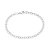 Pulseira Rommanel Formada Por Corrente De Elo Cadeado Oval Fio 0,50 Mm Batido,Med 19 Cm - Imagem 1