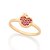 Anel Rommanel Infantil "Skinny Ring" Com Parte Superior Formada Por "Maçã", Cravejada Por 16 Zircônias De 1,00 Mm - Imagem 1