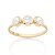 Anel Rommanel Infantil  Skinny Ring , Composto Por 2 Pérolas De 4,0 Mm E 1 Zircônia De 3,50 Mm Ao Centro - Imagem 1